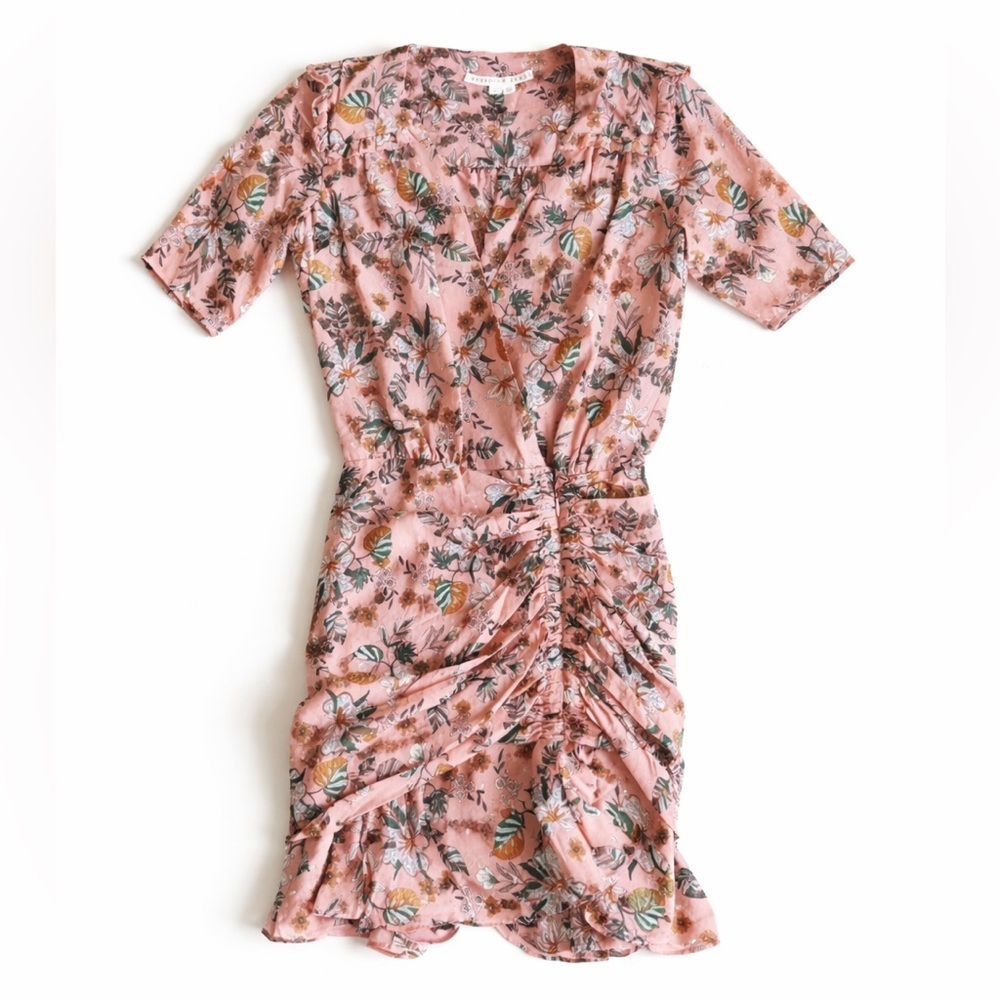 Veronica Beard Dakota Mini Dress Romantic Feminine Boho Silk wrap like